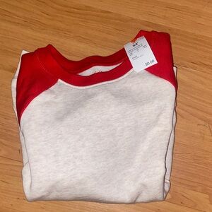 NWT Boy’s 5T Cat & Jack Red/Oatmeal Kids Sweatshirt.